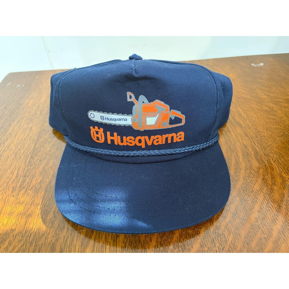 Yupoong Husqvarna Hat Cap Snapback One Size Blue Chainsaw Logo Twill Rope Mens